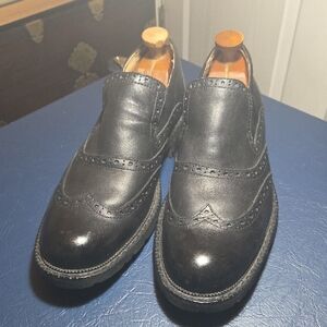 RUHNE classic Black Leather Loafers for Men